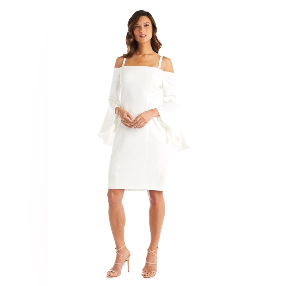 R&M Richards Solid Short Sheath Dress
